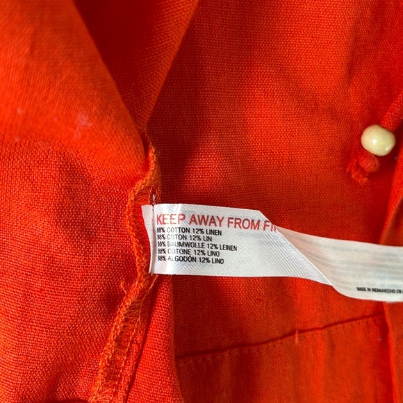 Free People Francesca Midi Dress Square Neck Size XS Orange Red - Picture 9 of 13